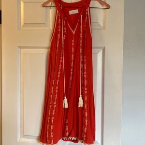 Evereve Braeve Embroidered Tassel Dress